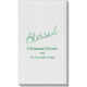 Expressive Script Blessed Linen Like Guest Towels Image 4 of 5